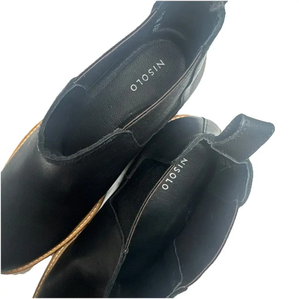 Nisolo All-Weather Chelsea Boots Men’s Size 13 Black Leather Slip-On